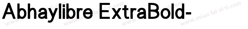 Abhaylibre ExtraBold字体转换